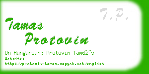 tamas protovin business card